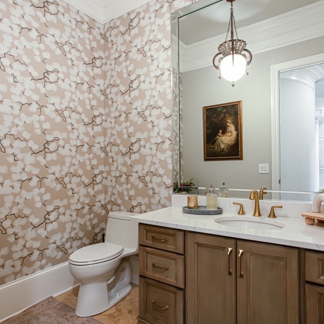 20. a Symphony Of Emerald Ferns and Geometric Serenity In the Bathroom