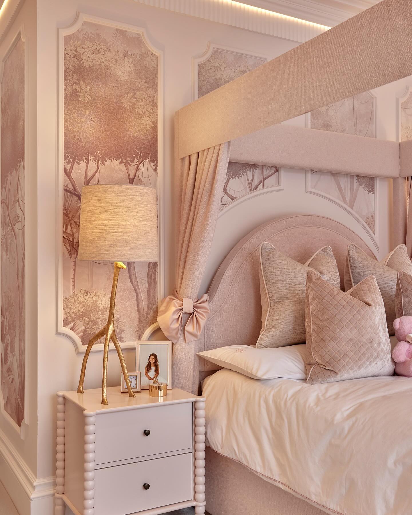 58. Pink Canopy Dreams: a Whimsical Wonderland with Polka Dot Accents
