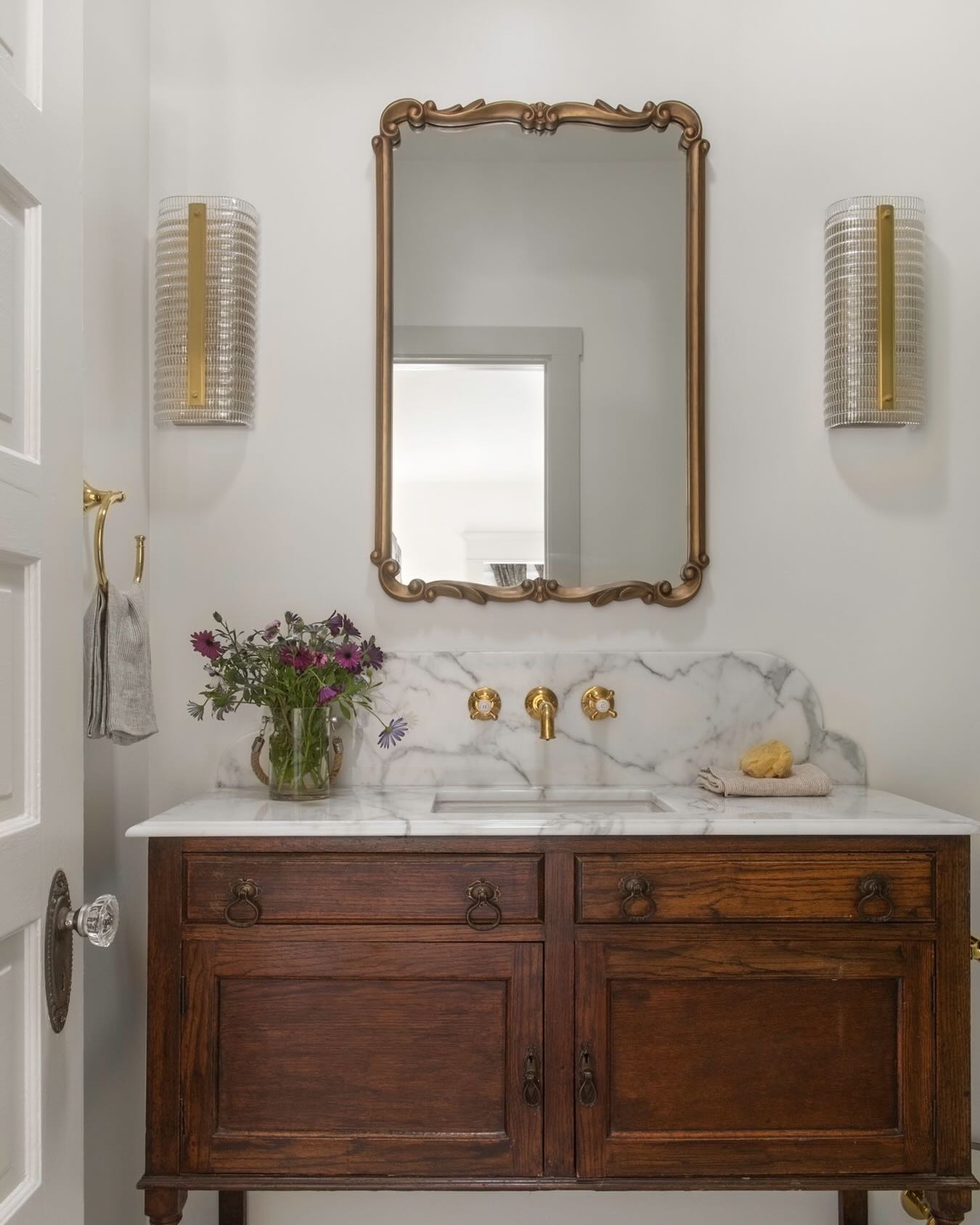 6. the Marble Cascade and Brass Elegance with a Hint Of Green