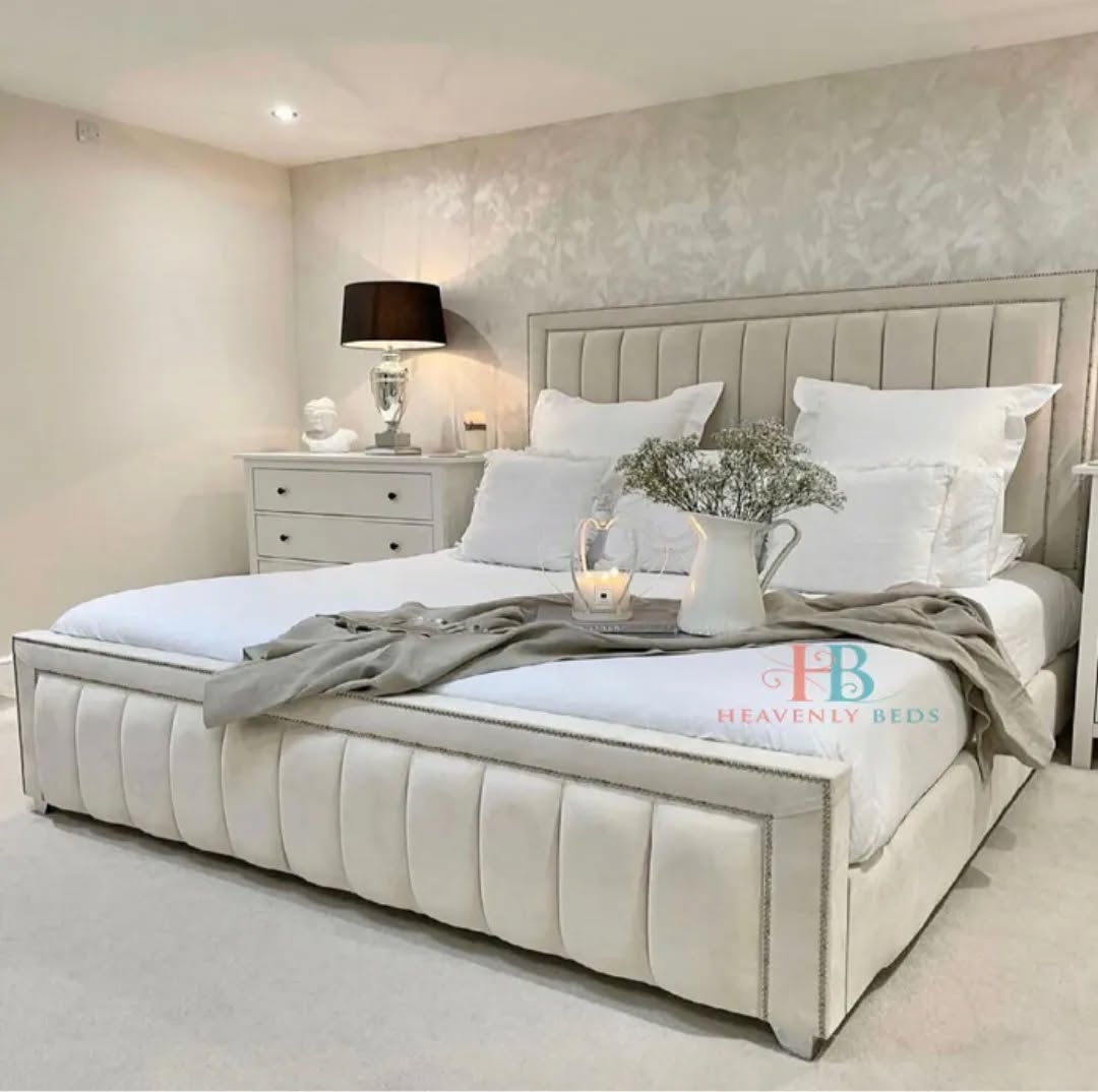 3. Moonlit Serenity: a Grey Bedroom with a Floating Nightstand and Hidden Lighting