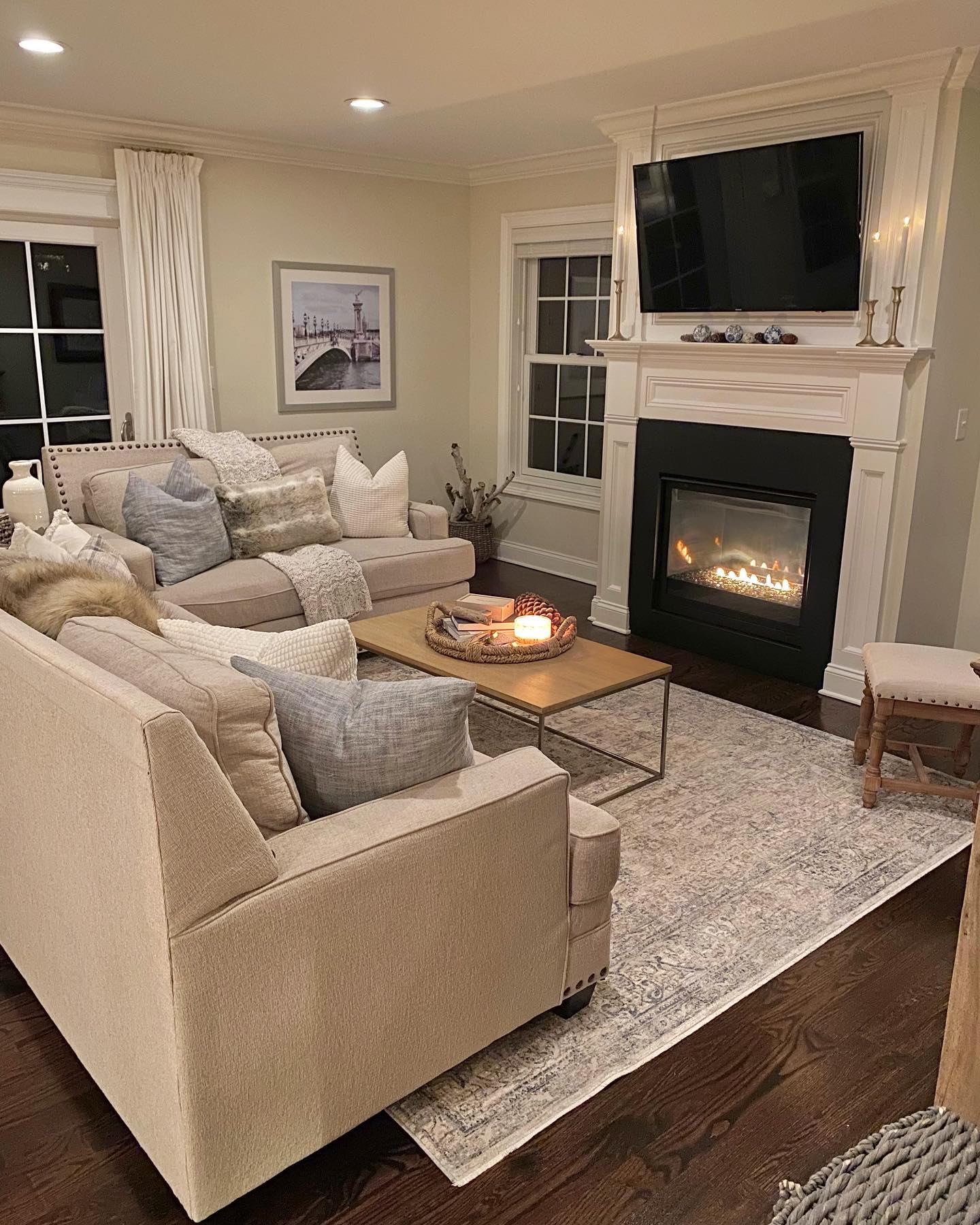 39. Crimson Velvet Haven: a Living Room with a Singular Red Armchair and Geometric Wall Art