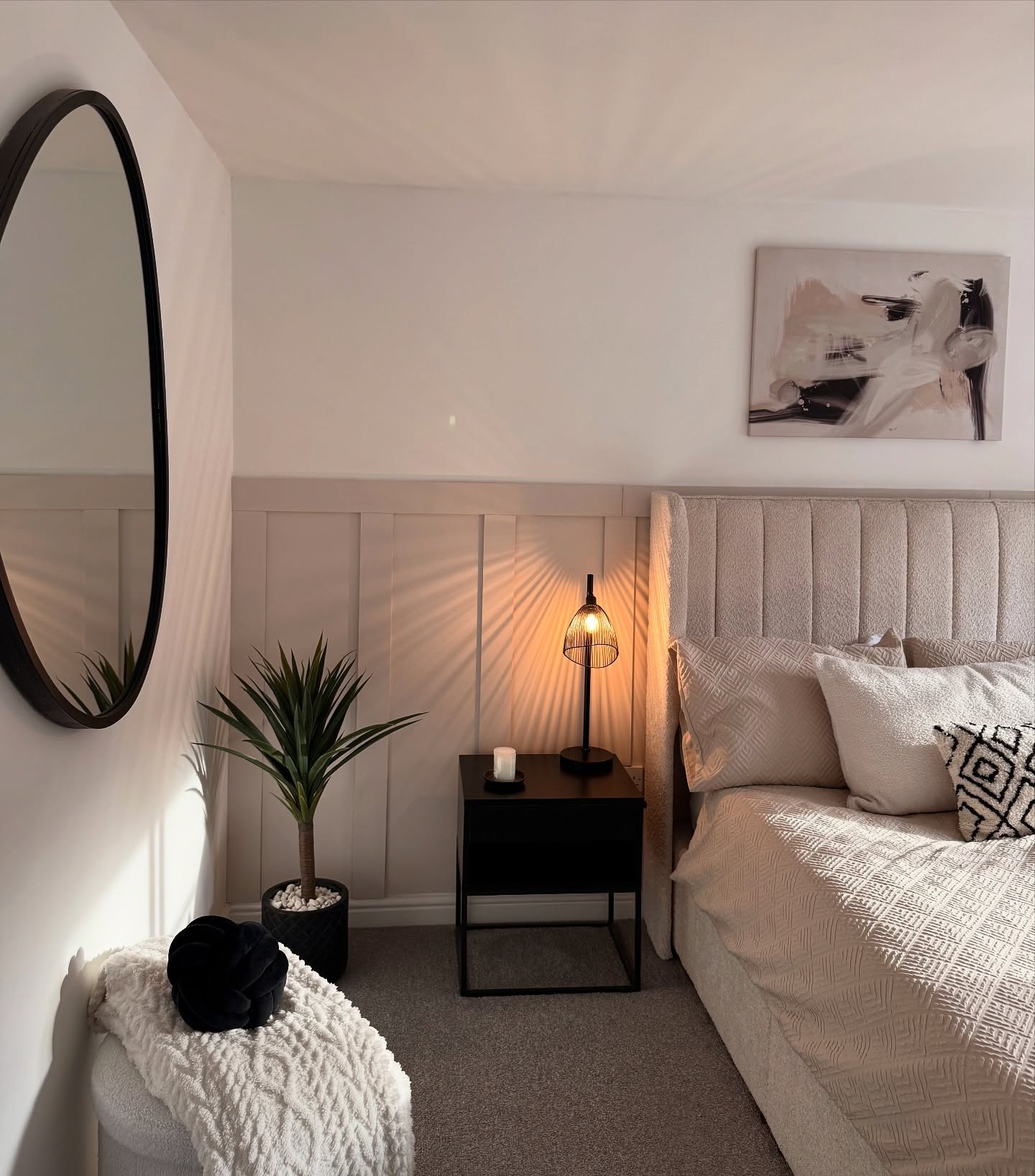 25. Moonlit Waves Bedding on a Midnight Frame: a Celestial Retreat