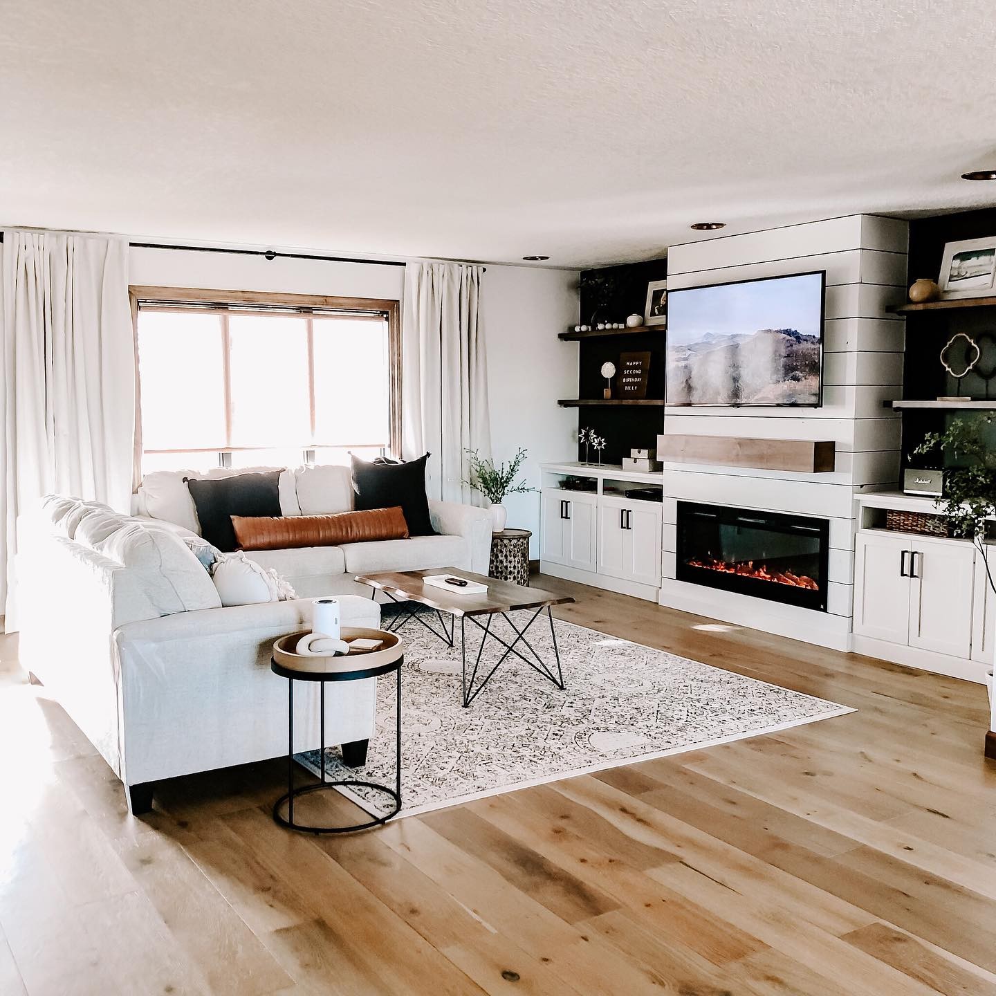 27. Cozy Nook with Sunlit Patchwork Quilt and Vintage Milk Can