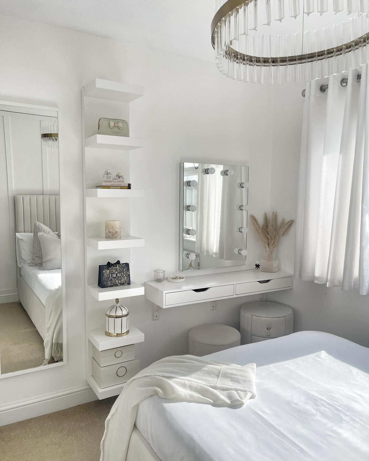 54. Moonlit Serenity: a Bedroom with Glowing Orb Lamps and Whisper-soft Textiles