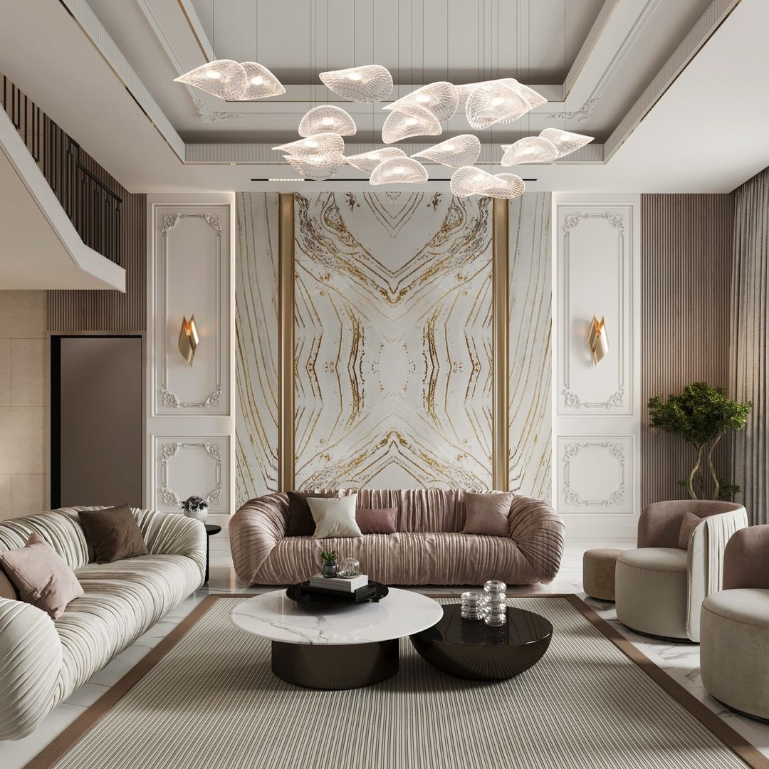 22. Soft Waves Of Neutrals with a Whisper Of Wood: a Living Room Symphony