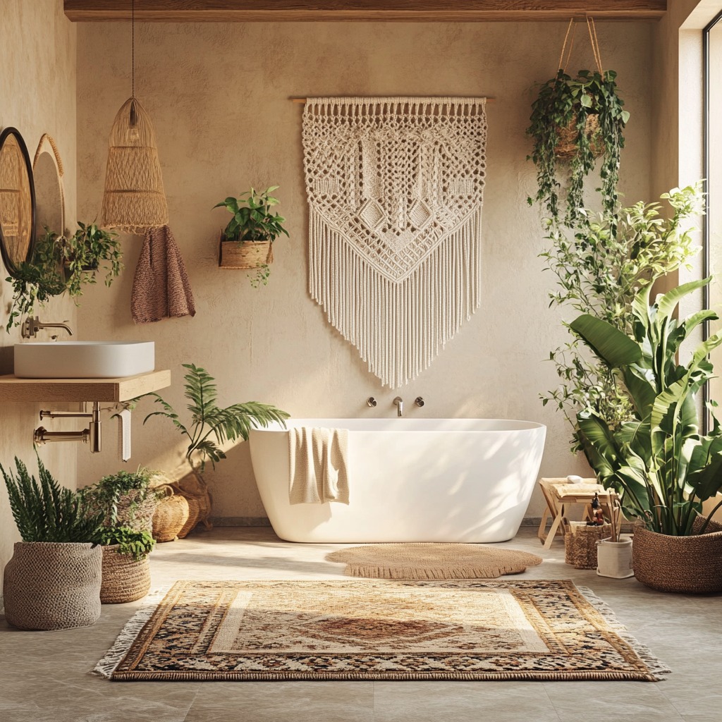 8. Bohemian Seashell Cascade: a Sink Surrounded by Nature's Bounty