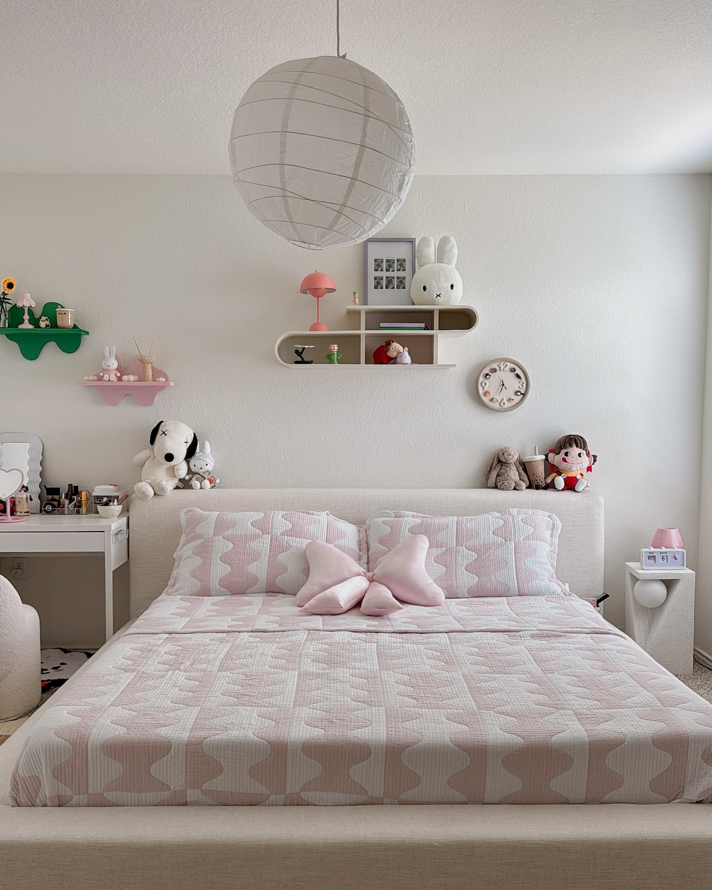 42. Pink Velvet Dream: a Canopy Bed with Tasseled Drapes and Crystal Accents