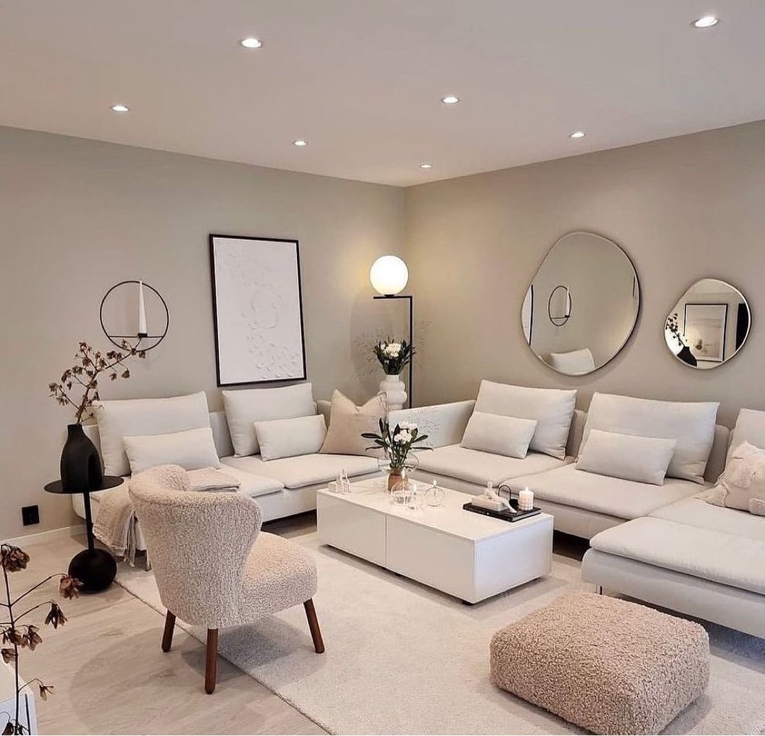 17. a Driftwood Coffee Table Anchors a Palette Of Soft Taupe and Whisper Gray