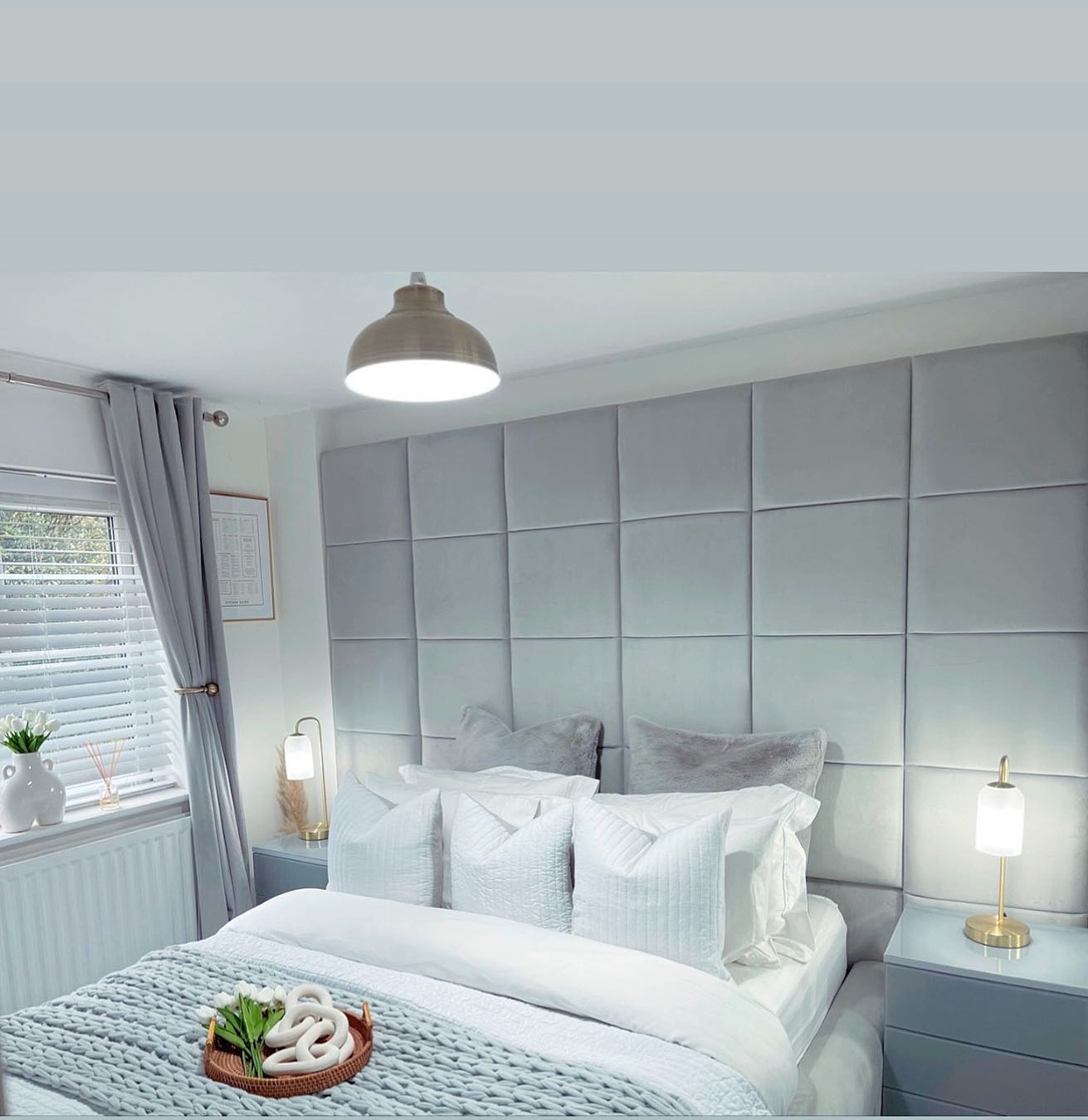 17. Moonlit Serenity: Silver Accents and Soft Textures In a Grey Haven