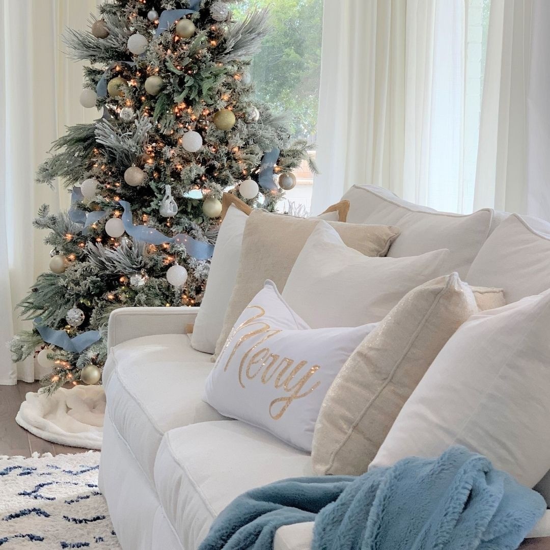 20. a Turquoise Bauble Nestled In a Snowy Pine Wonderland