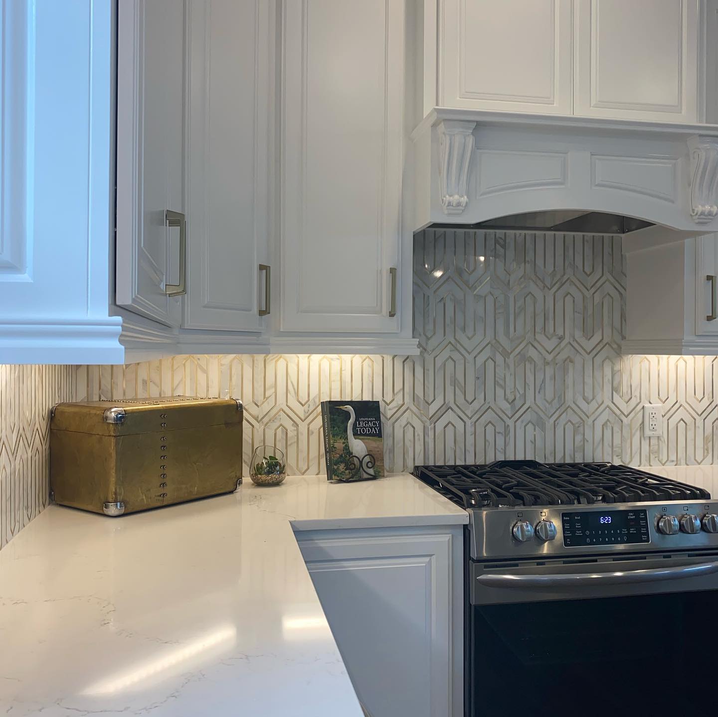 25. a Mosaic Of Midnight and Metallics with Geometric Precision