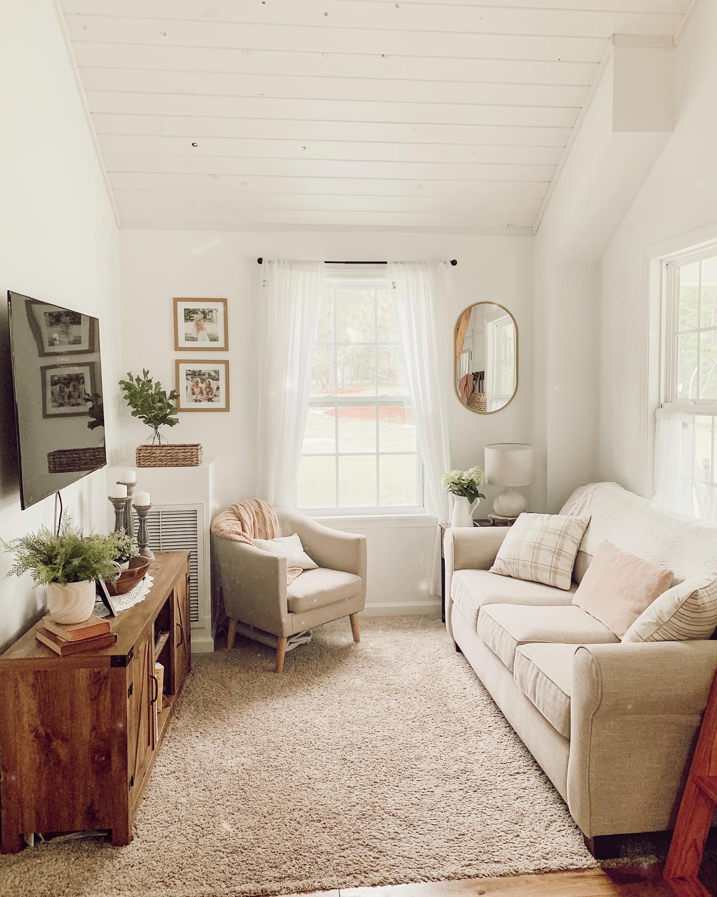 16. the Cactus-green Accent Wall with Vintage Suitcase Coffee Table