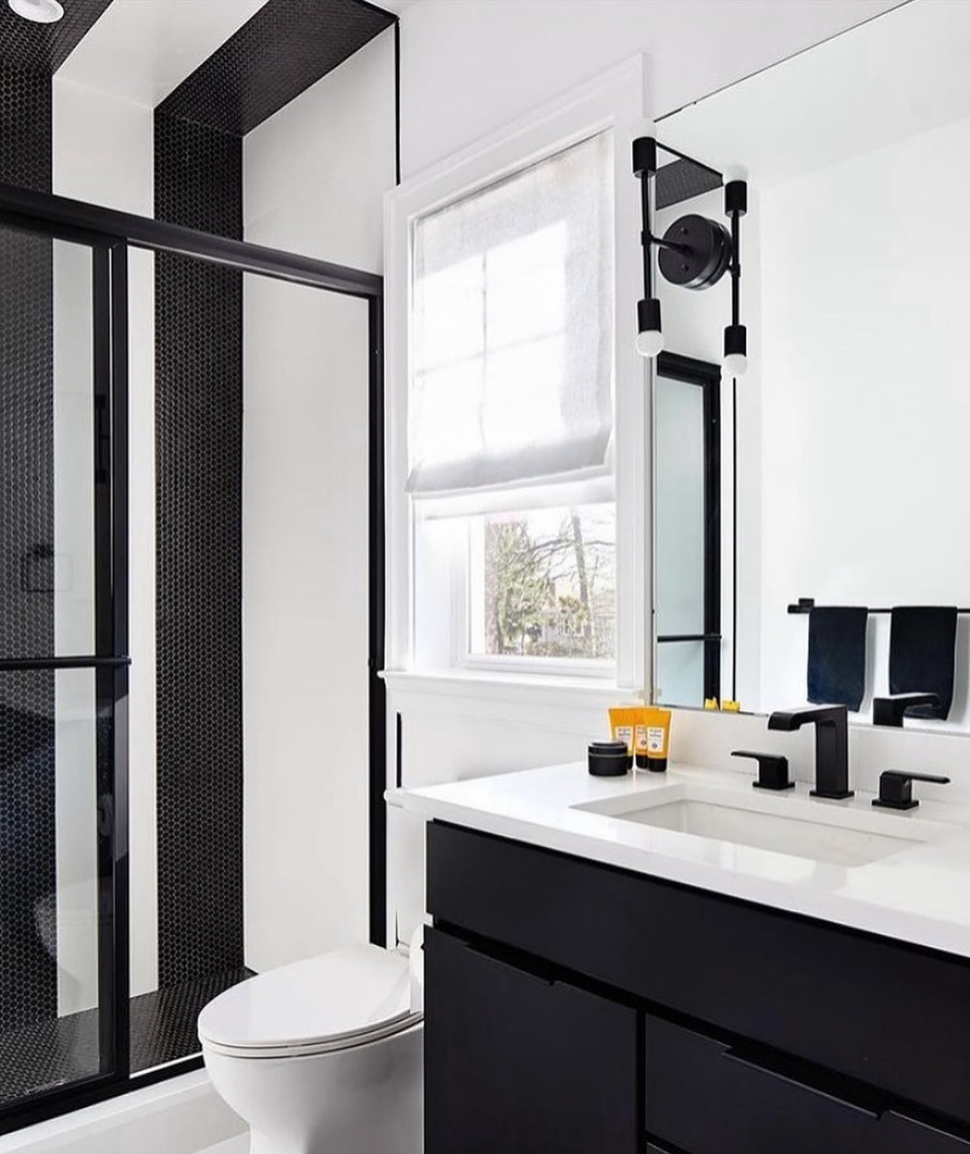 18. Midnight Mosaic: a Black and White Symphony Of Hexagonal Tiles and Geometric Shadows