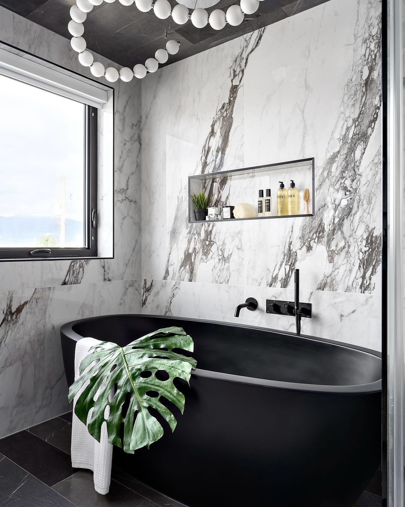 22. Midnight Mosaic: a Monochrome Symphony Of Hexagonal Tiles and Dual Basins