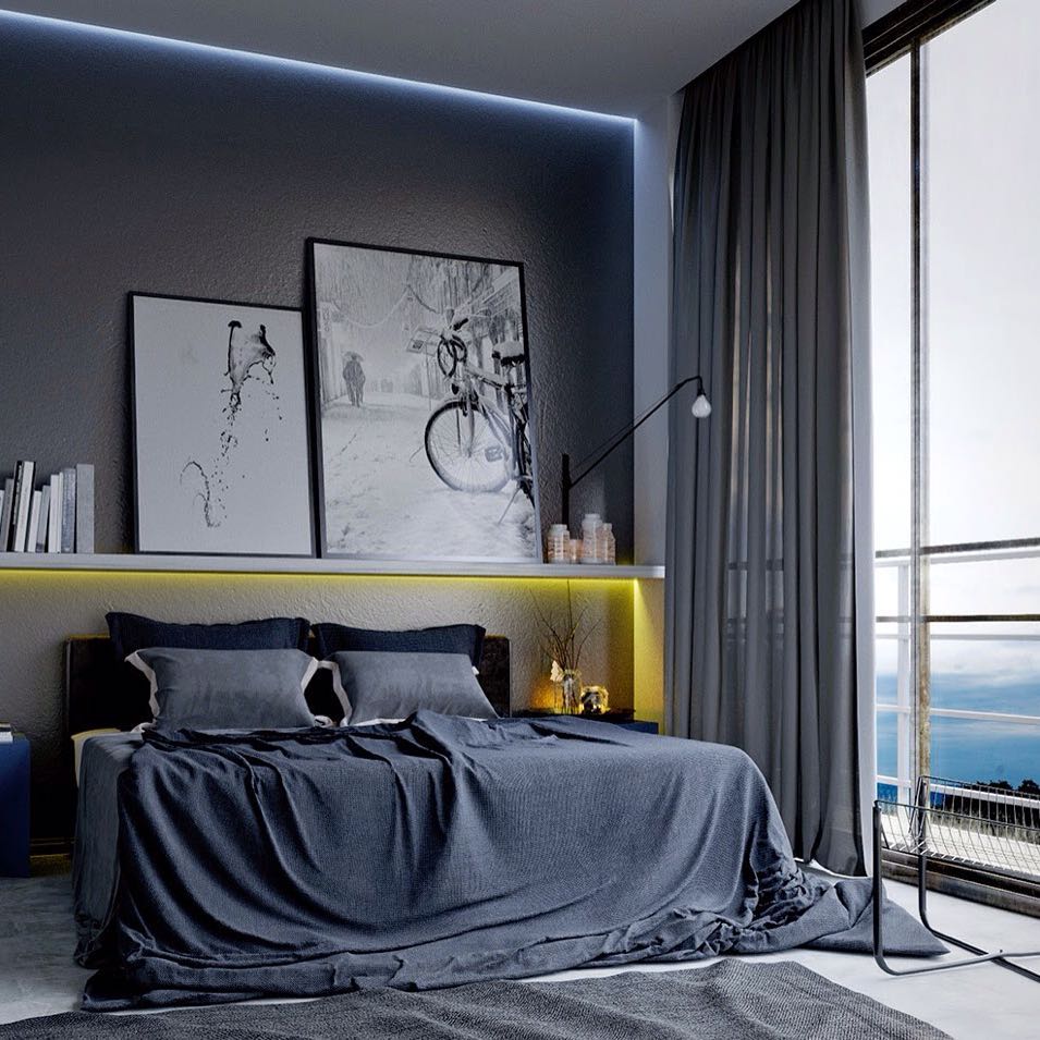26. Masculine Minimalism with Industrial Edge: Exposed Brick and Leather Accents