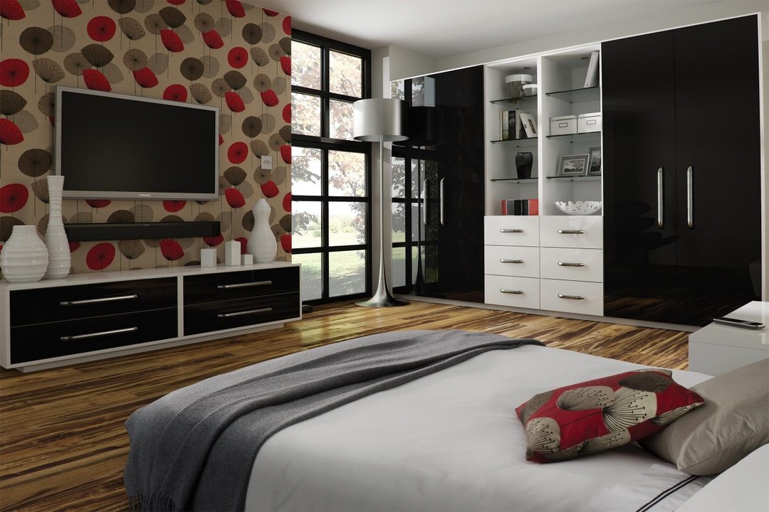 15. Moonlit Shadows and Velvet Dreams: a Grey Bedroom with a Dramatic Canopy Bed