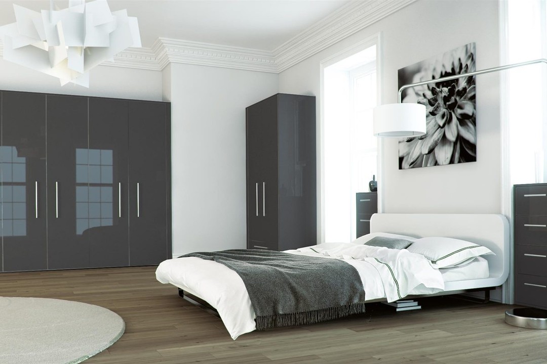 6. Moonlit Serenity: the Charcoal and Dove Grey Bedding Ensemble