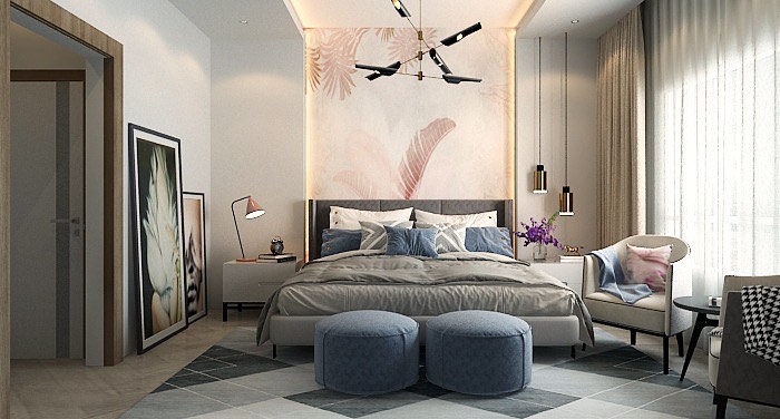 25. Soft Lavender Walls and Vintage Charm with a Wicker Touch