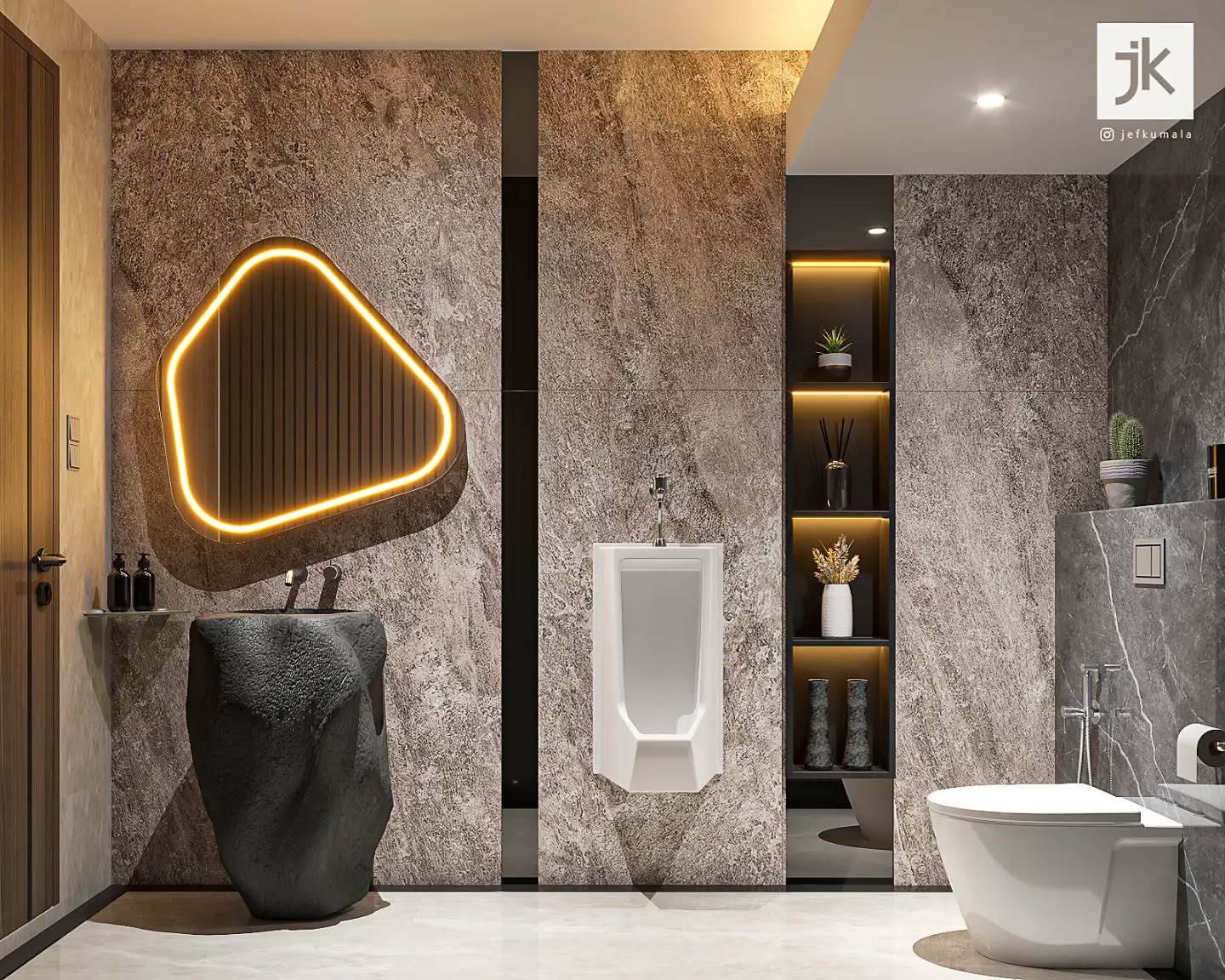 8. Moonlit Serenity: a Freestanding Tub Against a Windowed Wall