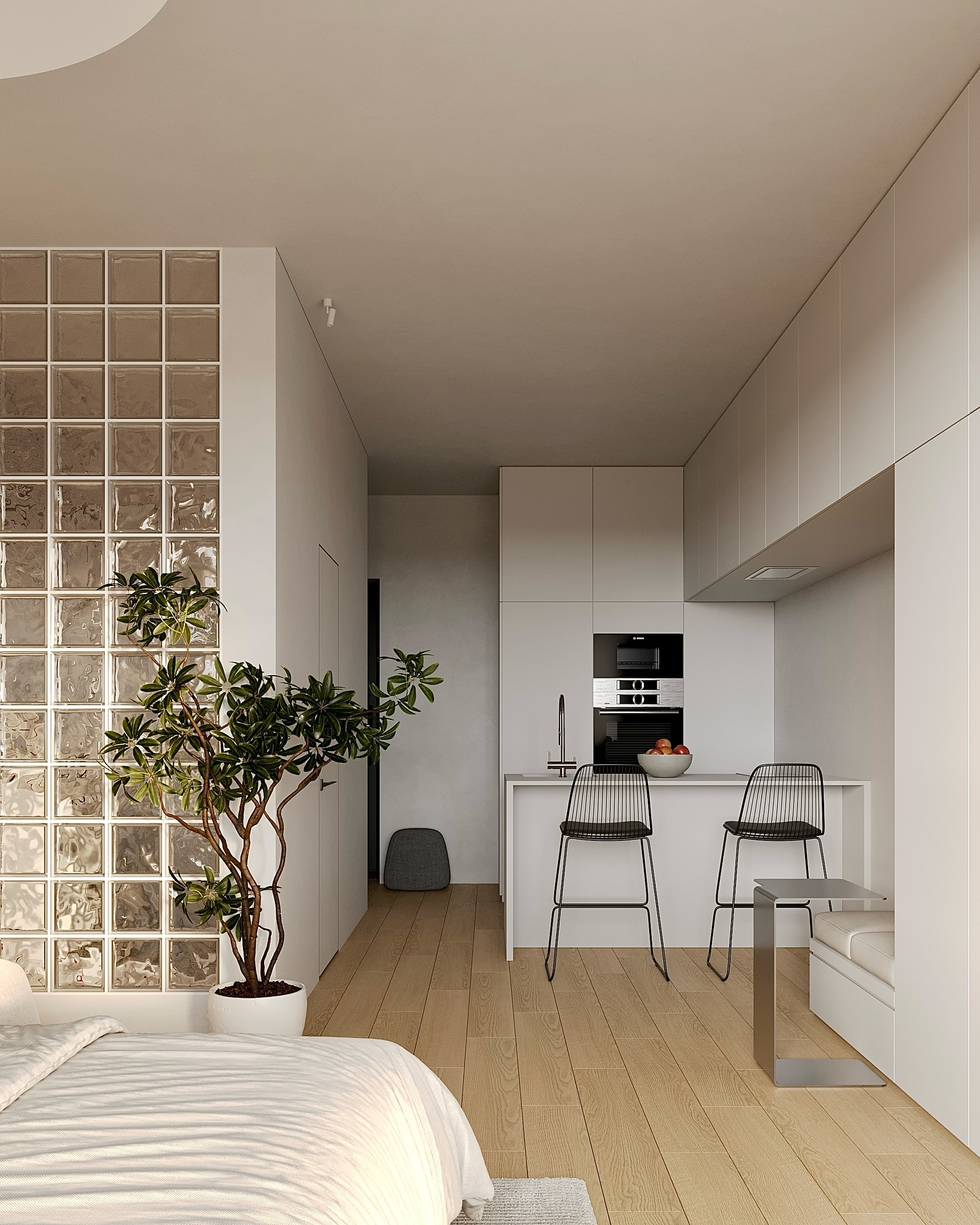 22. Compact Urban Oasis: a Murphy Bed and Bicycle In Harmony