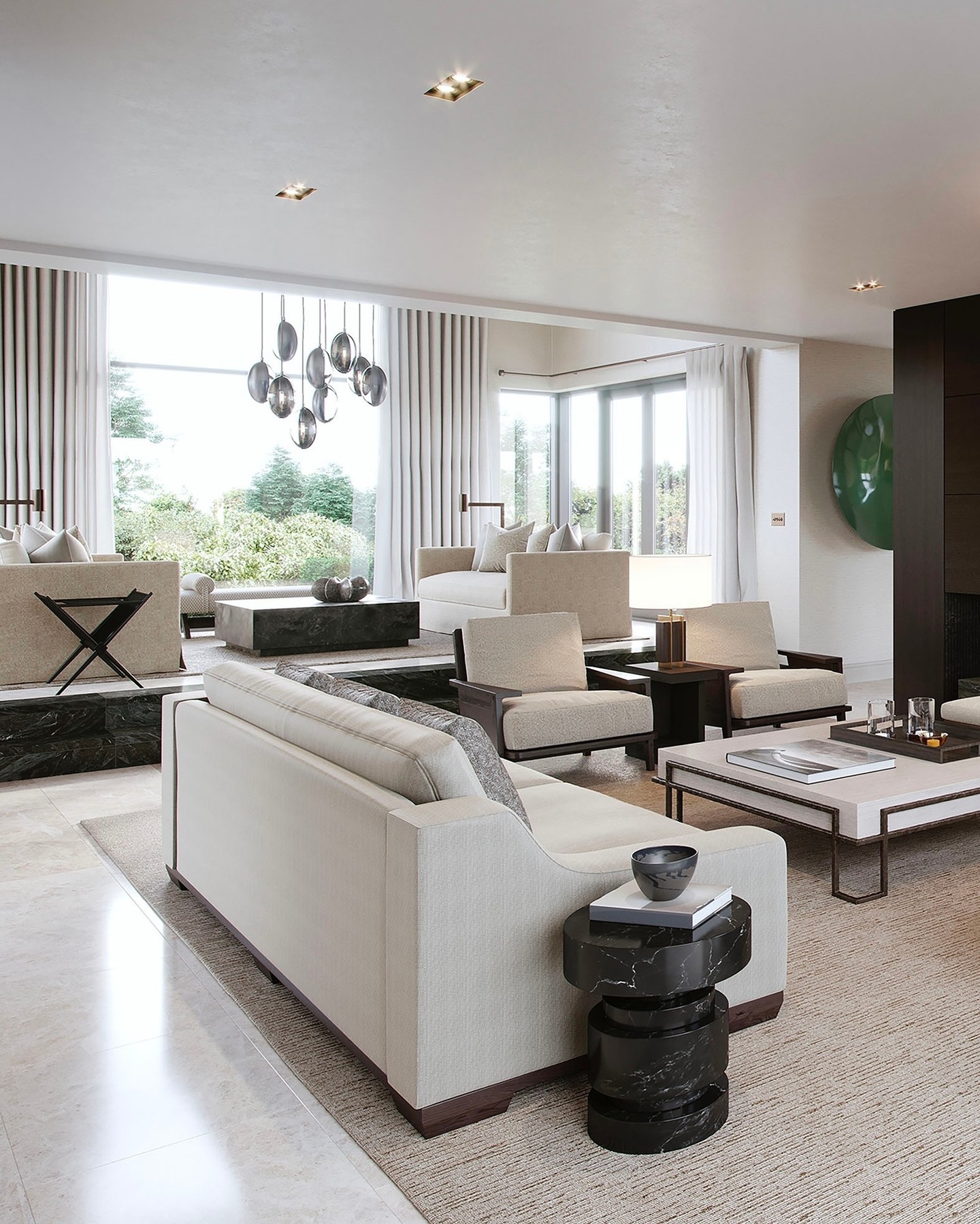 18. Geometric Elegance: Hexagonal Shelving and Monochrome Palette In Urban Living