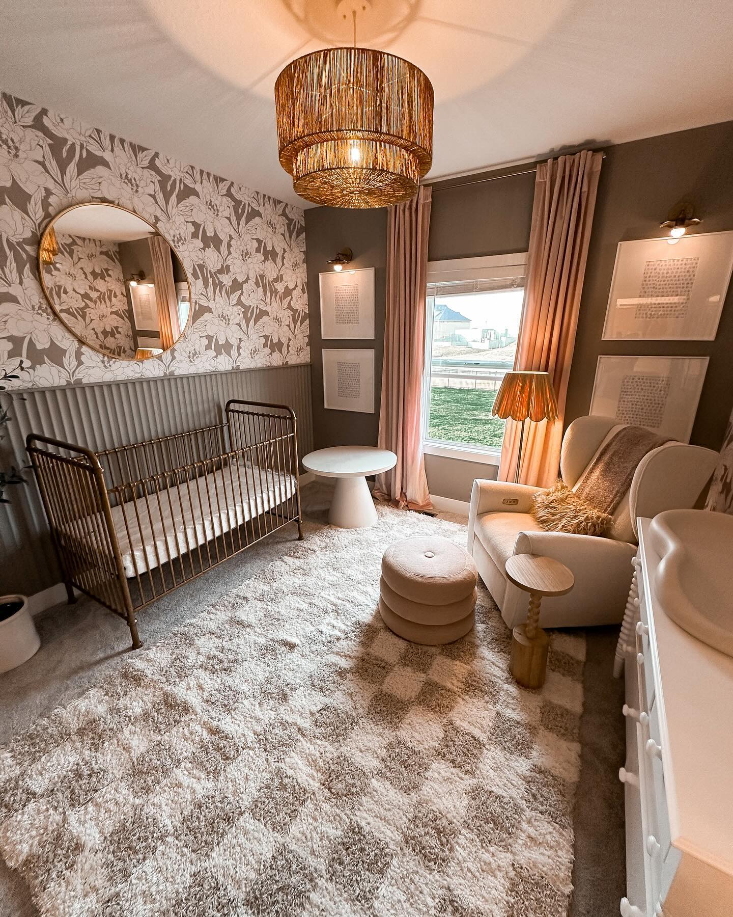 4. the Whimsical Forest Canopy Over a Soft Lilac Crib