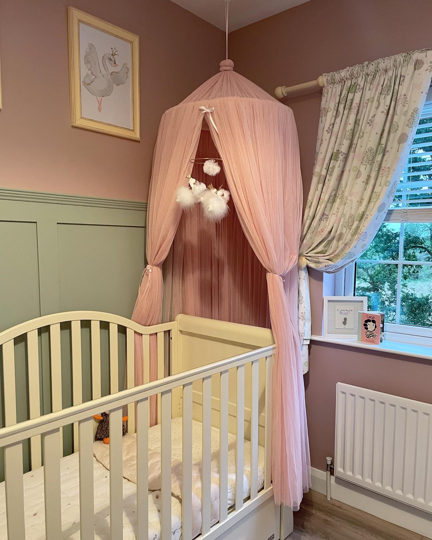 17. the Whimsical Sage Green Canopy with Starry Night Accents