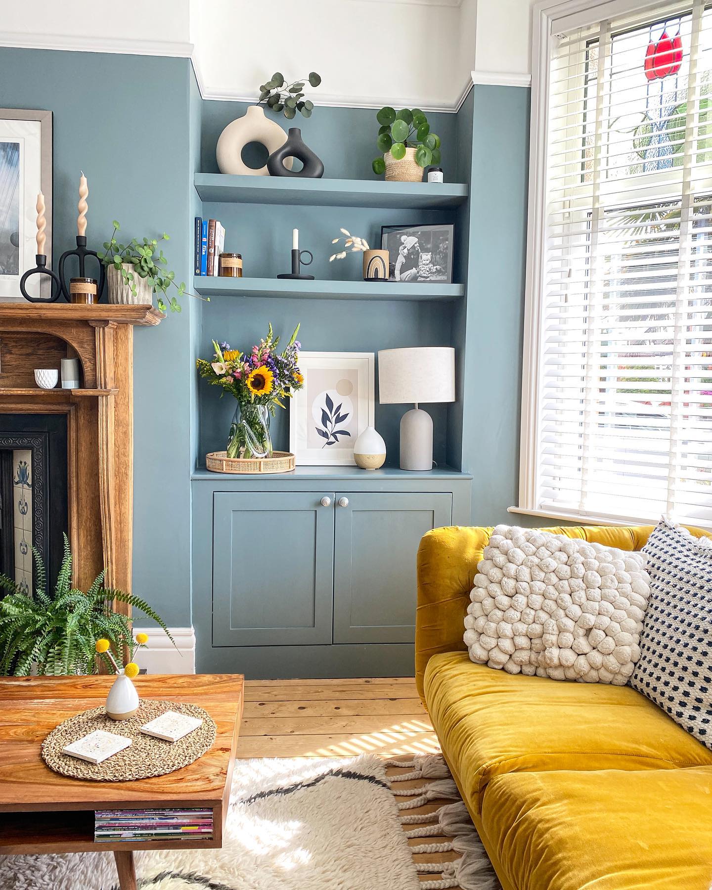 10. the Asymmetrical Alcove with Geometric Book Arrangement