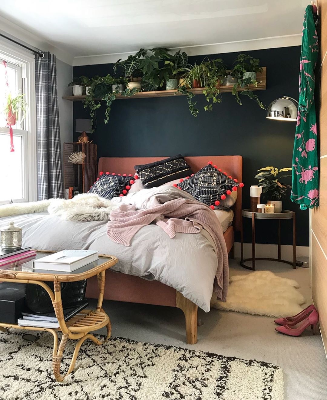 19. Moonlit Serenity: the Floating Bed and Starry Wall Accent In a Cozy Nook