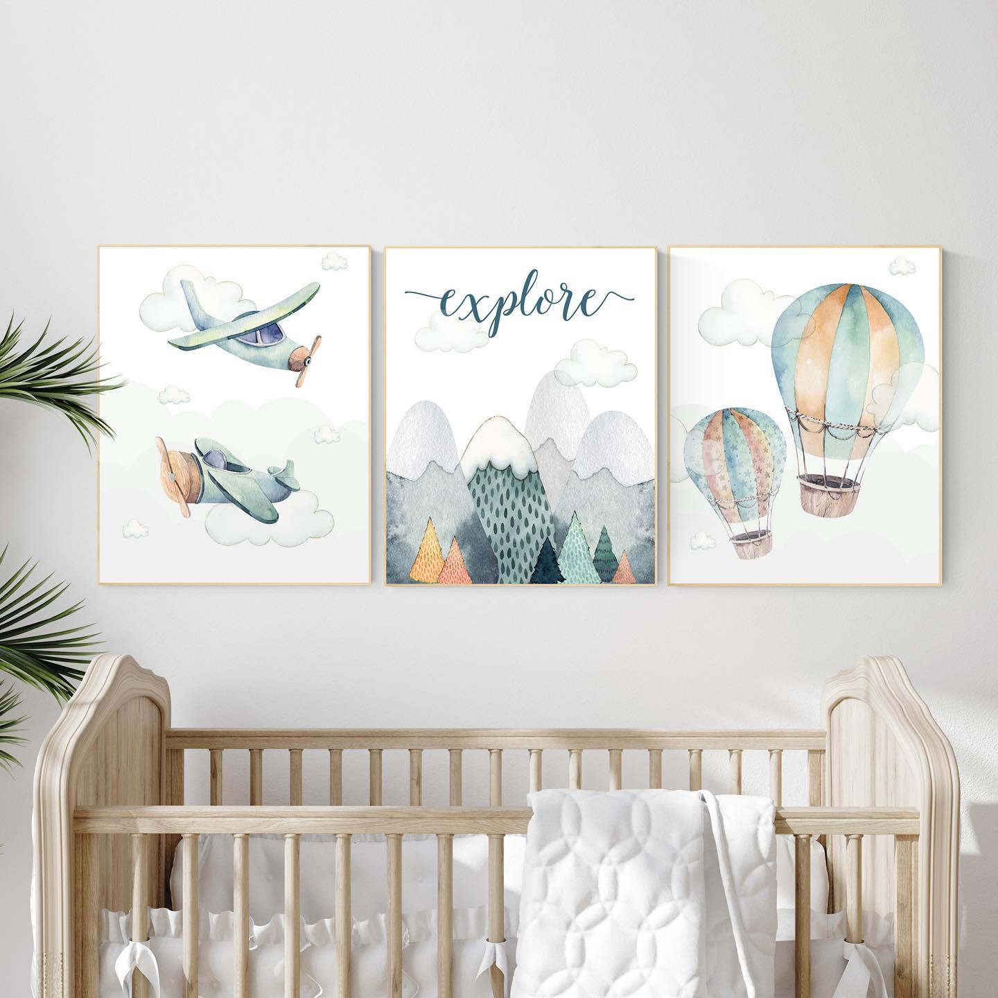 23. the Cactus and Clouds Mobile with Geometric Wall Art Nursery