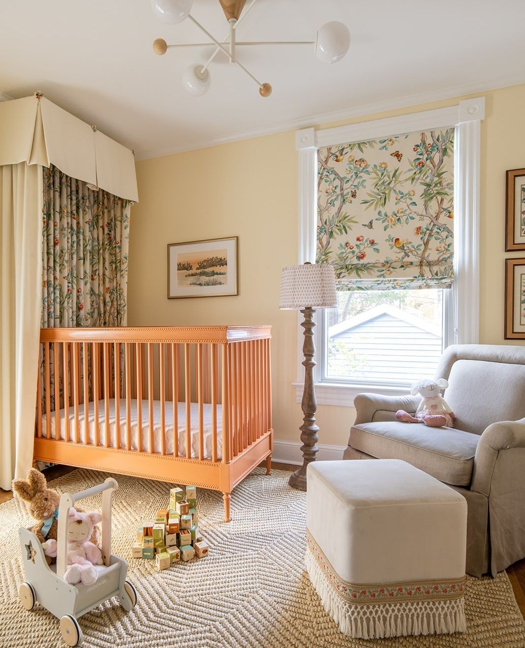 39. Soft Glow Of Amber Against Crisp White: a Nursery with a Single Sunlit Bloom
