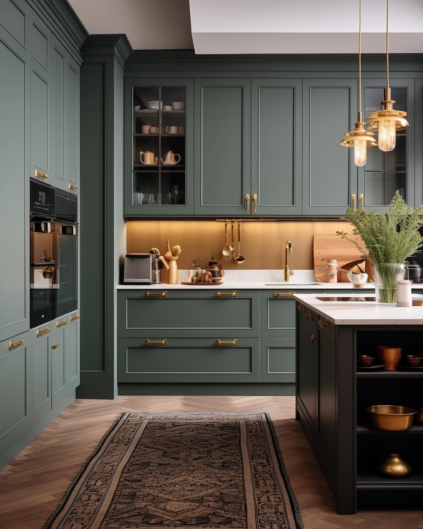 14. Verdant Vines and Copper Accents: a Kitchen Transformation