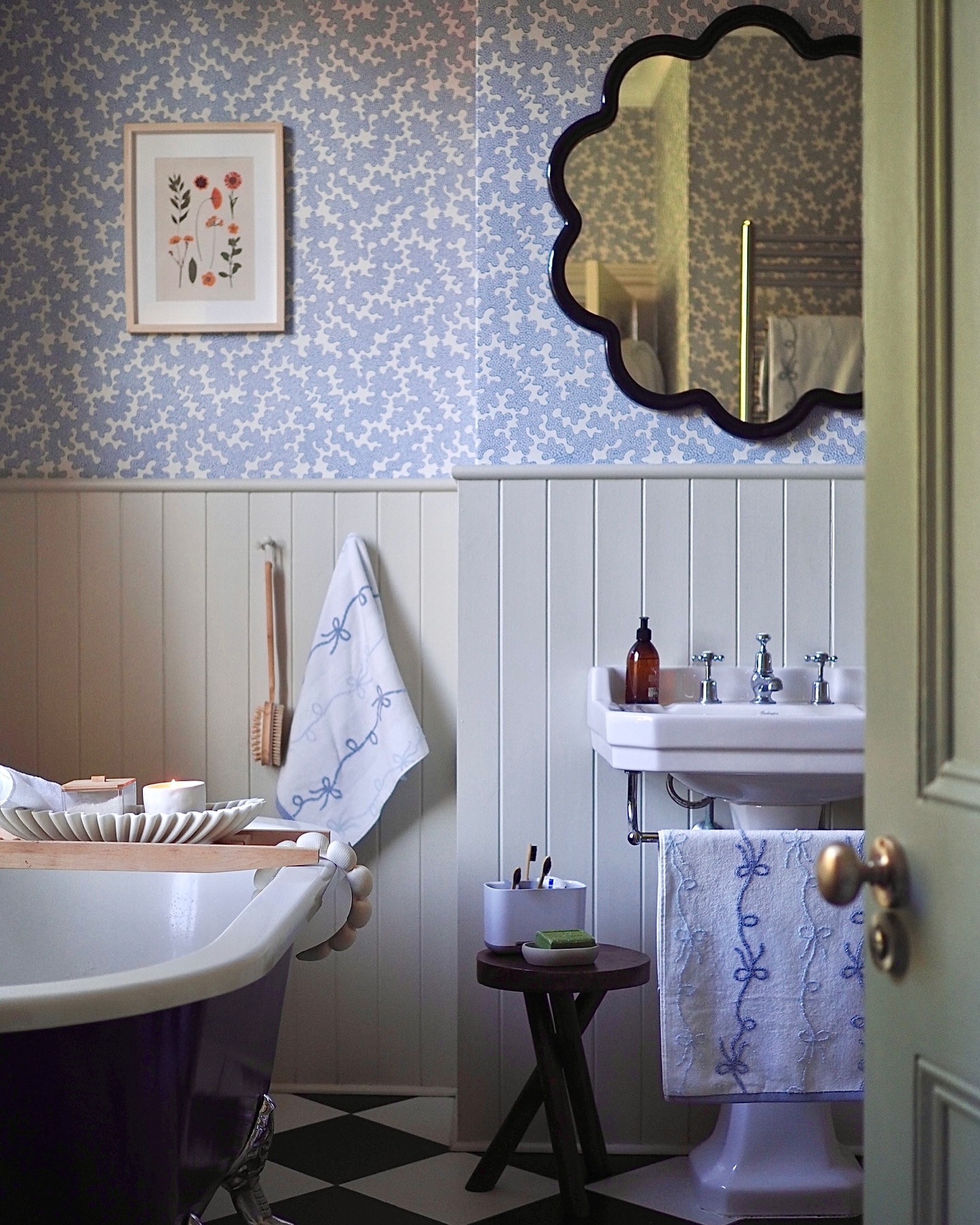 17. Whimsical Mosaic Of Teal and Gold Octopuses on a White Canvas