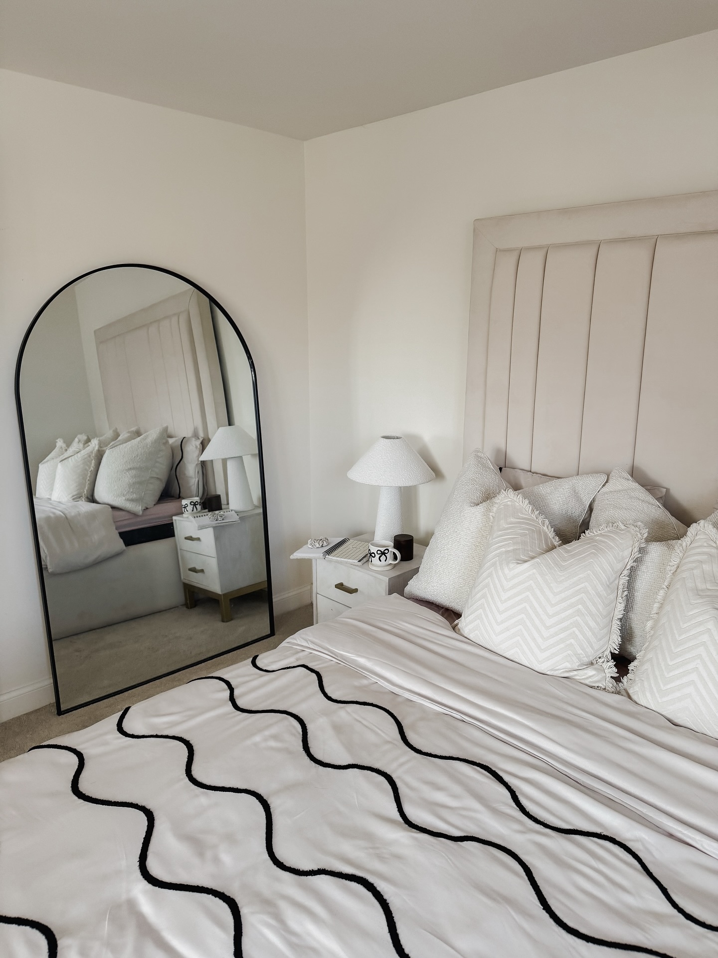 15. Moonlit Serenity: a Bedroom with Woven Textures and Soft Amber Lighting