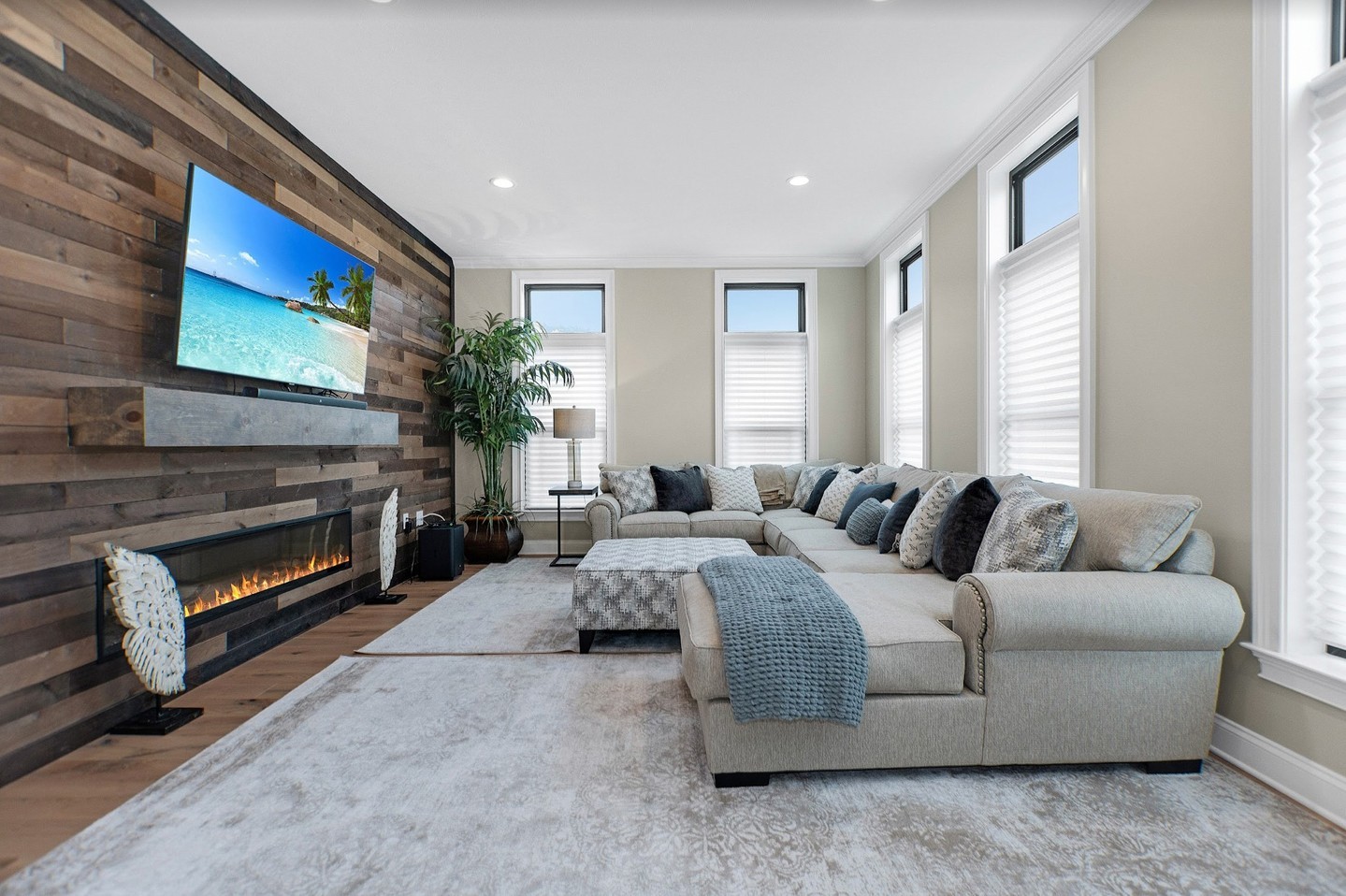 3. Cozy Nook with Teal Accents and Vintage Bookcase Shelves