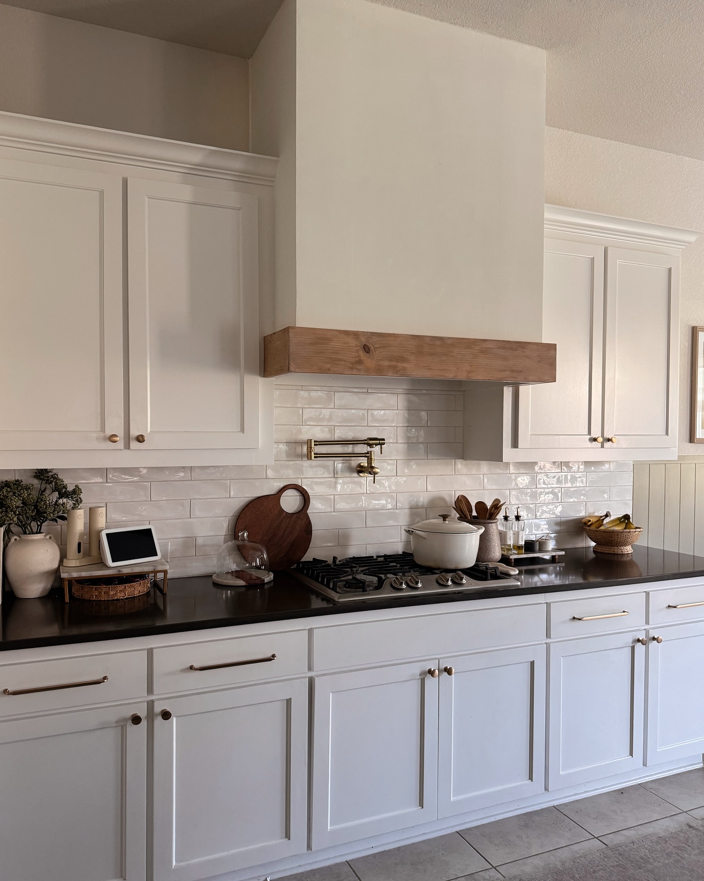 17. the Moonlit Marble Mosaic: a Kitchen Where White Cabinets Frame a Celestial Backsplash