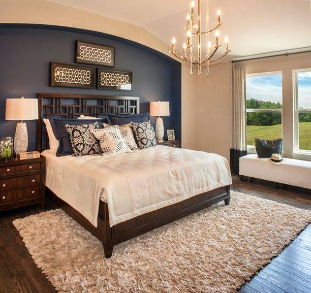 24. Moonlit Bloom Wall Art with Floating Shelves and Vintage Clock