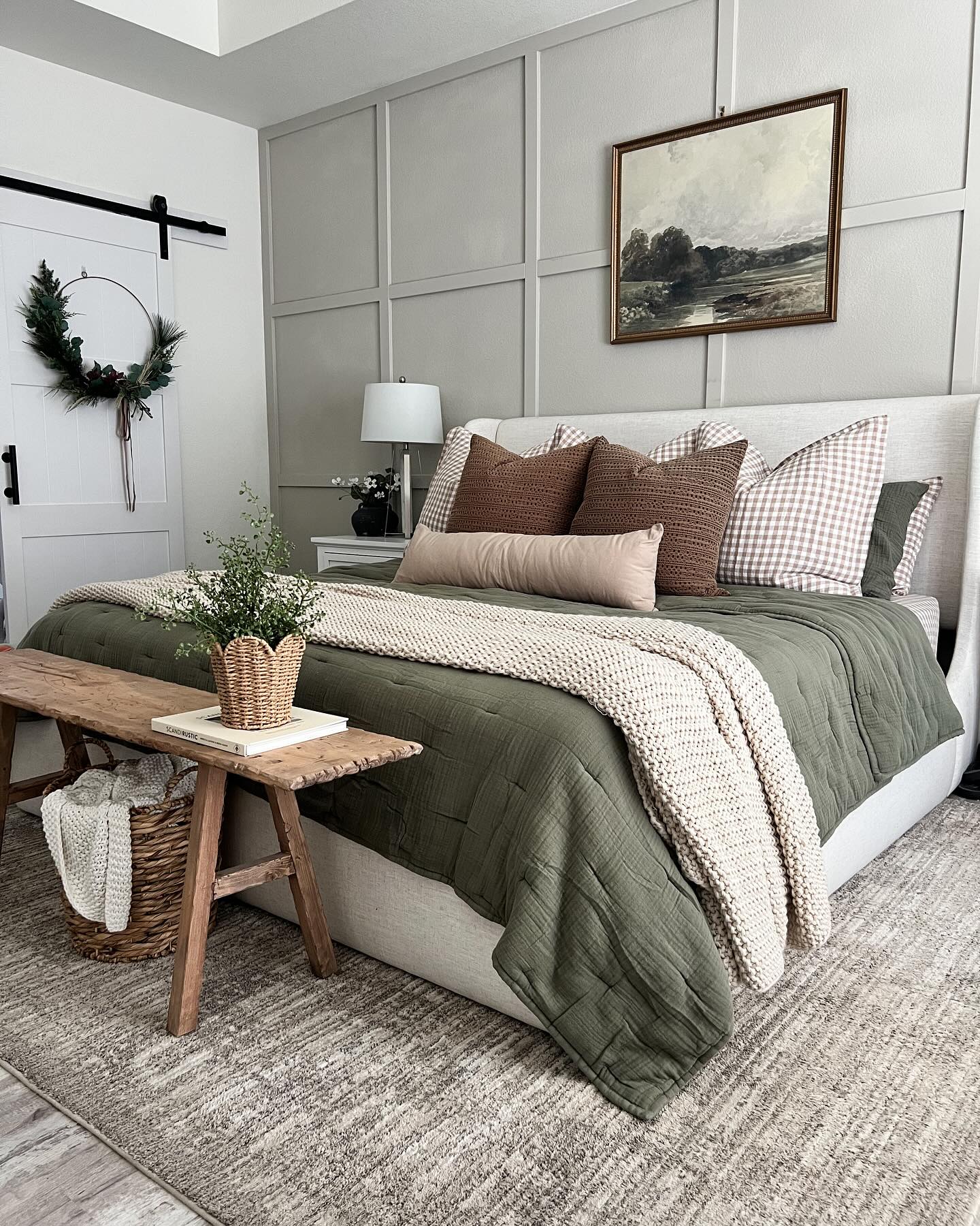 9. a Canopy Of Dreams: Forest Green Velvet Bed with Gold Accents and Orb Lights