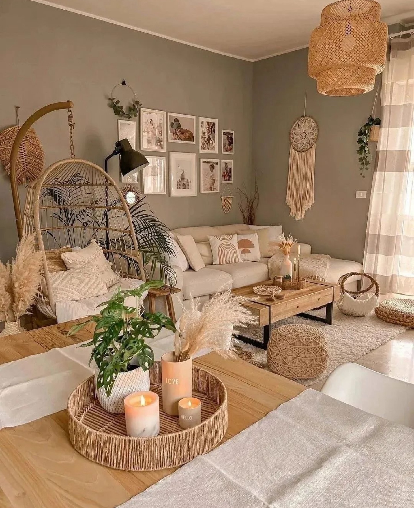24. Bohemian Dreamcatcher Haven with Antique Gold Accents
