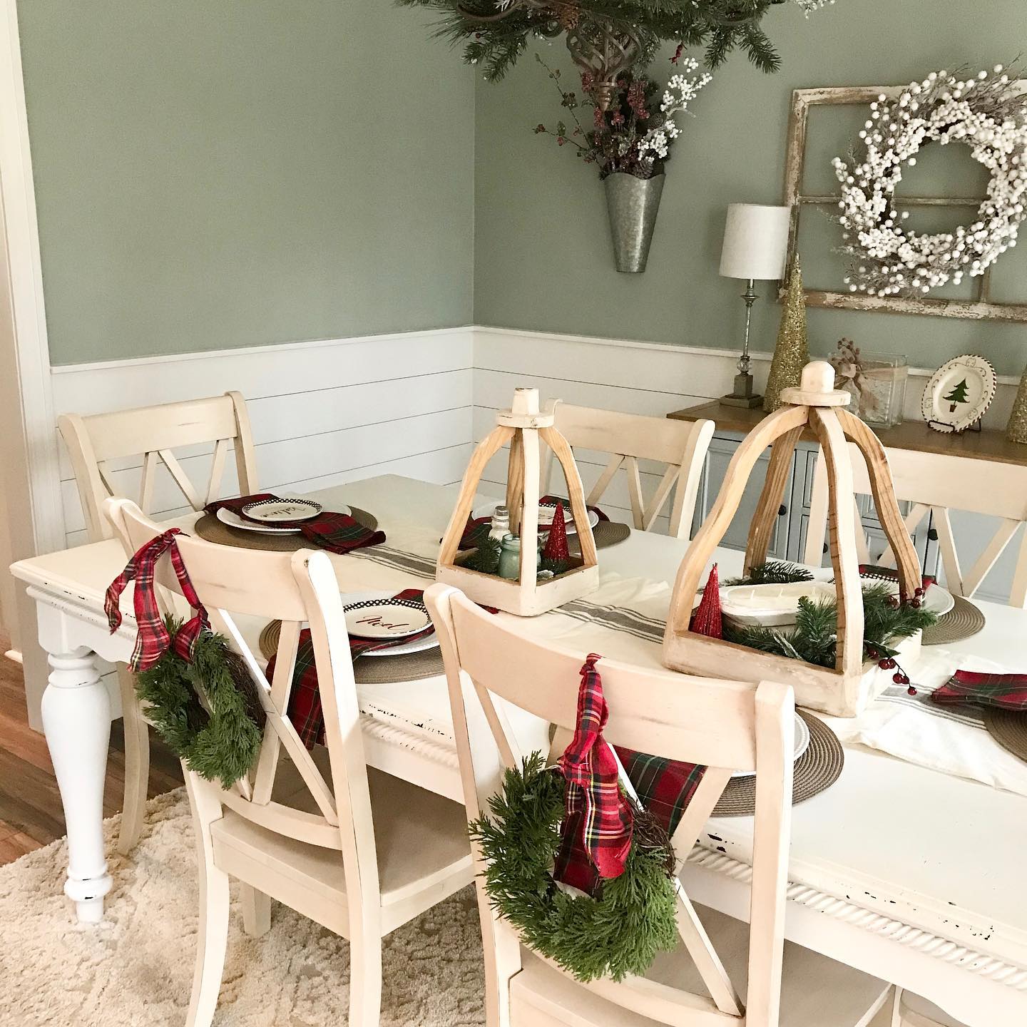 12. Crystal Frost and Pinecone Whispers: a Dining Table Transformed