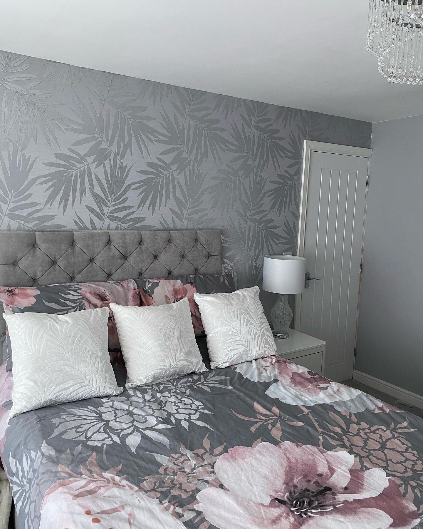 46. Moonlit Waves Of Dove Grey: a Bedroom with Curved Walls and Floating Nightstands