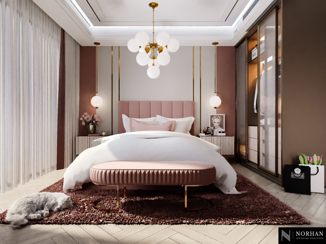9. a Canopy Of Dreams with Floral Wall Accents and Soft Pink Drapes