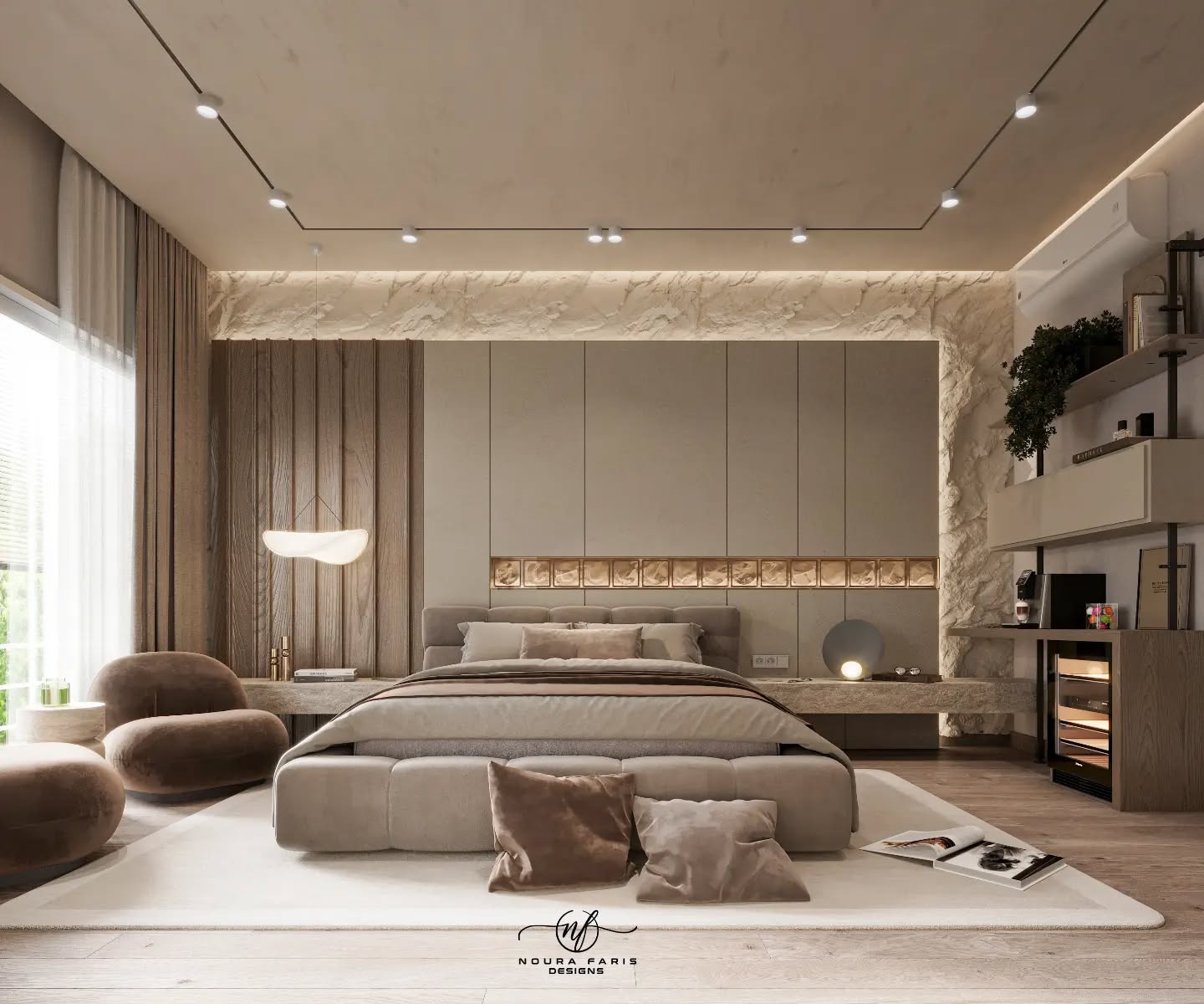 7. Velvet Canopy Over Vintage Trunk: a Master Bedroom Retreat
