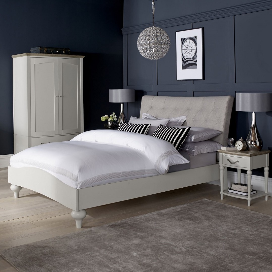 38. Moonlit Serenity: a Bedroom with Pewter Walls and Velvet Drapes
