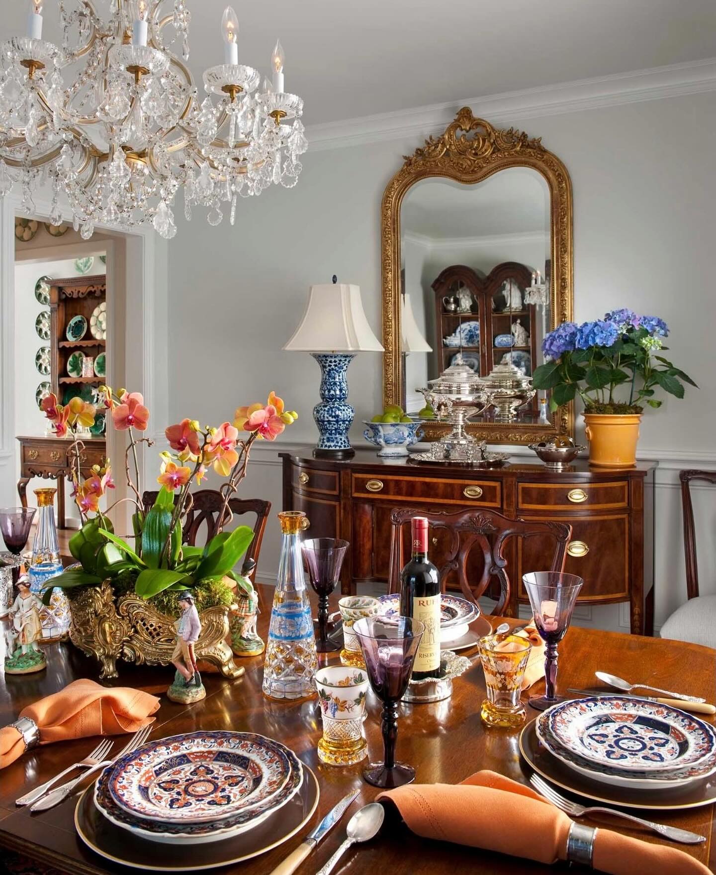 12. Harvest Moonlight Table Setting with Pumpkin Spice Accents