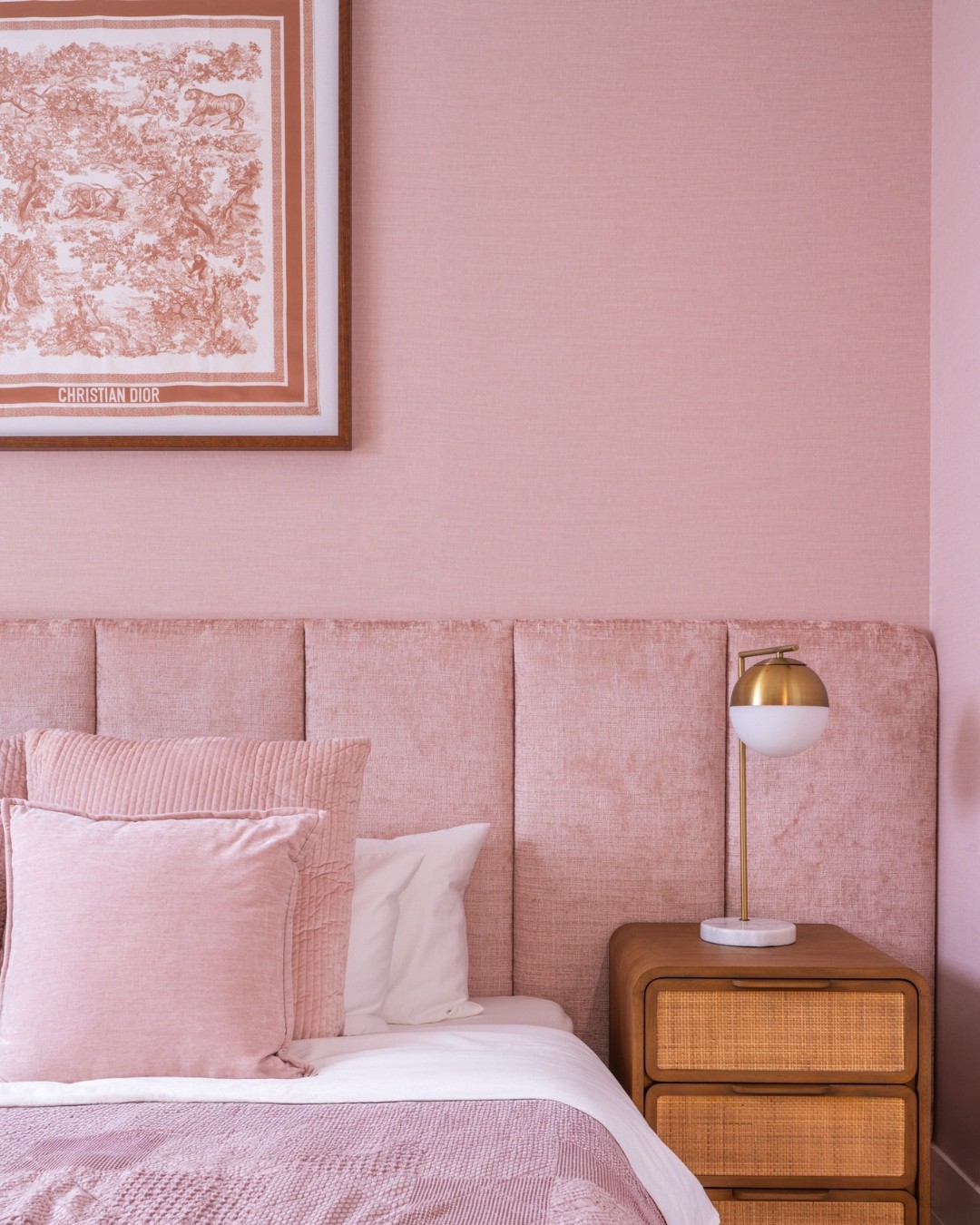 8. a Canopy Of Blush Roses Over a Vintage Bed Frame