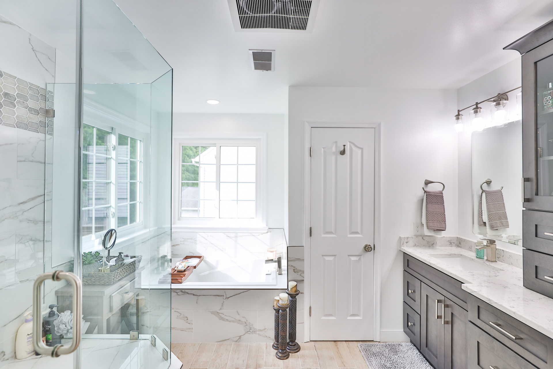 23. Moonlit Lagoon Mosaic Tiles and Freestanding Soaking Tub