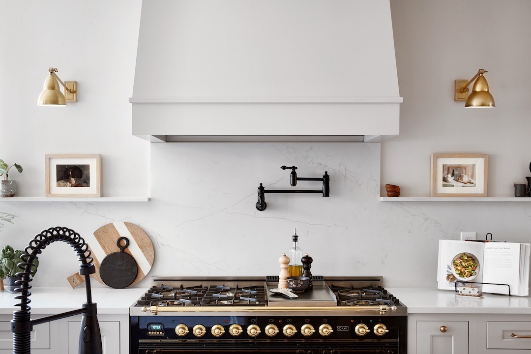 37. Copper Cascade: a Symphony Of Penny Rounds and Linear Tiles In a Modern Kitchen