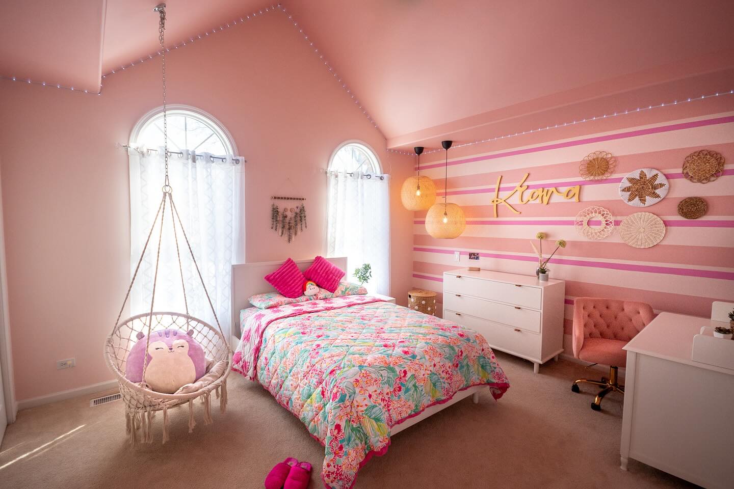 46. a Ballet Slipper Pink Canopy with Gilded Mirror Reflections