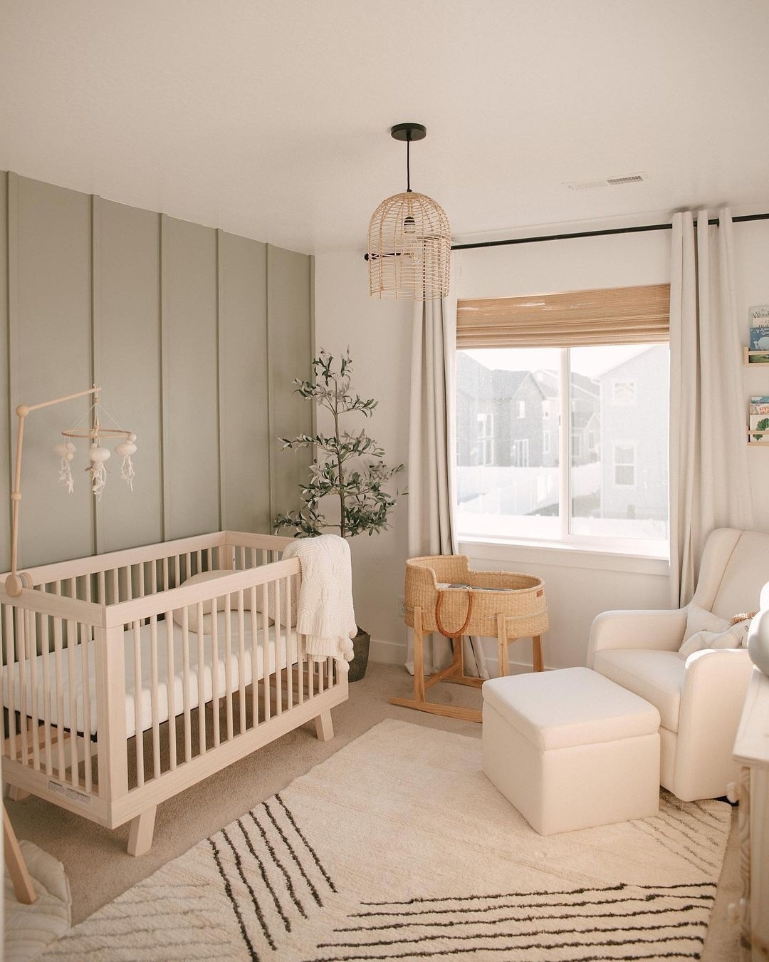45. Soft Moss Canopy with Glowing Mushroom Lamps: a Magical Woodland Nursery